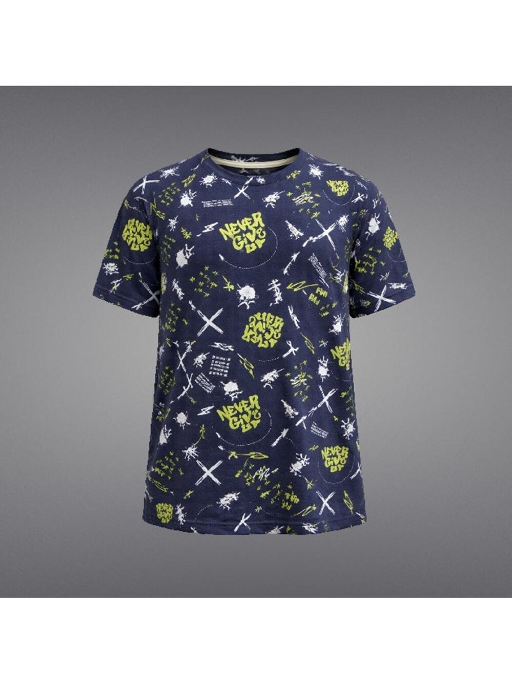 New Size 14/16 Big Boys Never Give Up Dark Blue T-shirt